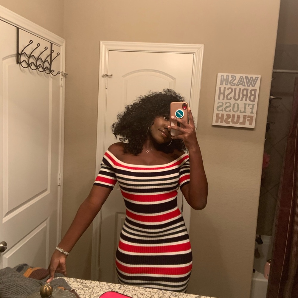 Multicolor stipe dress